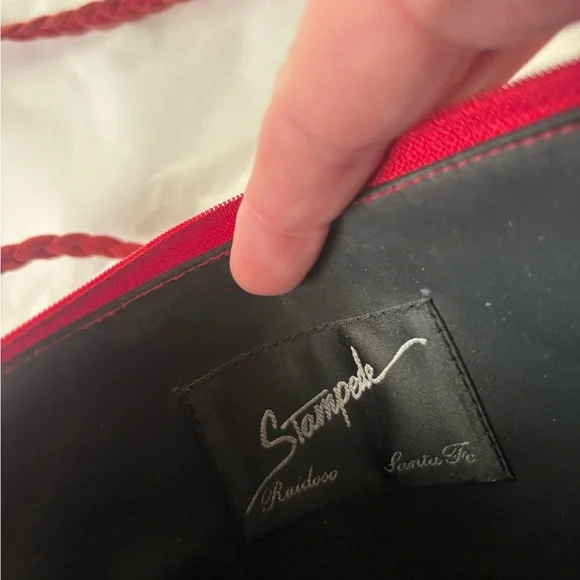 Leather/Suede Stampede Ruidoso Santa Fe Suede horse pattern purse - Picture 2 of 13